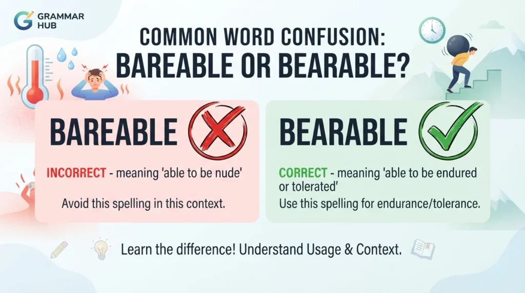 bareable or bearable