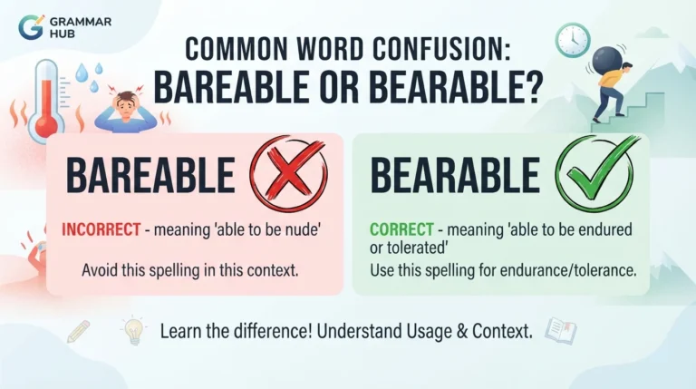 bareable or bearable