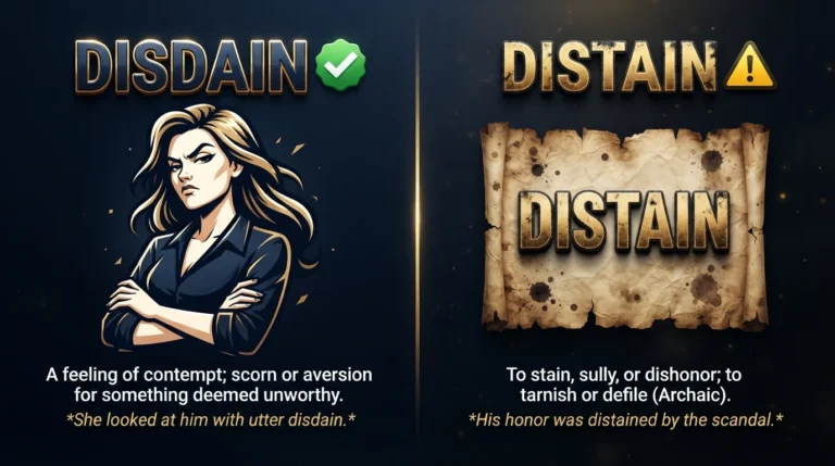 disdain or distain
