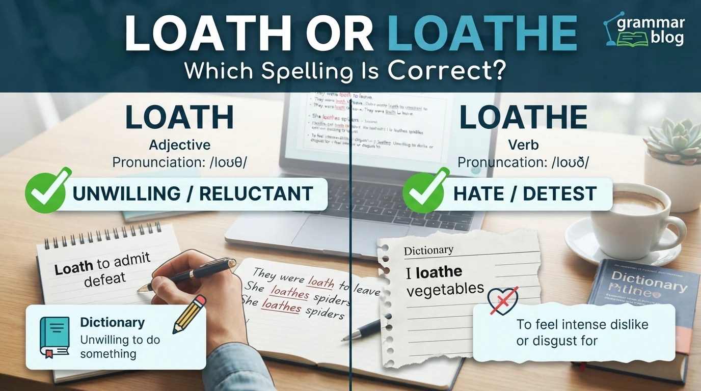loath or loathe