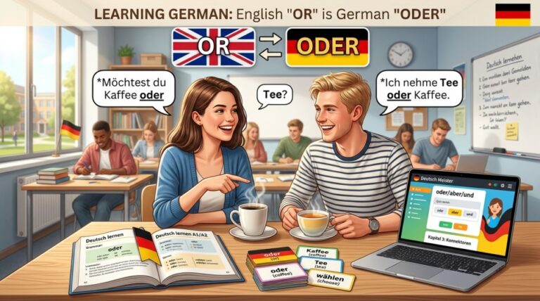 or in german
