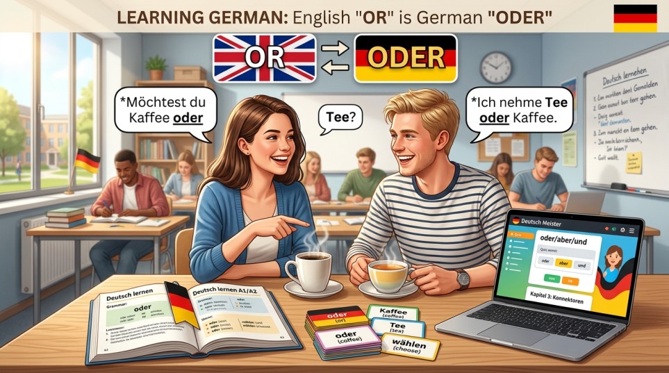 or in german