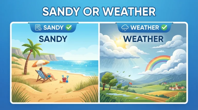 sandy or weather