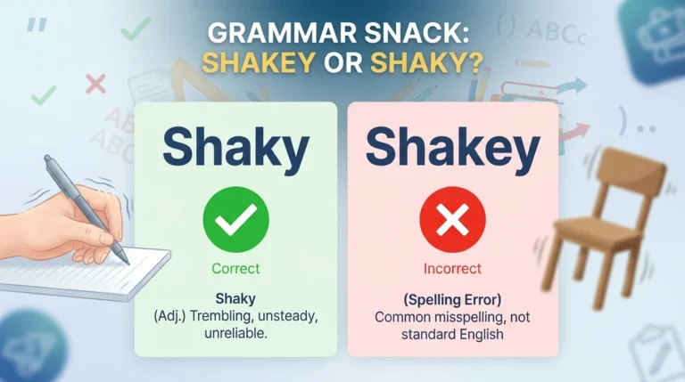 shakey or shaky