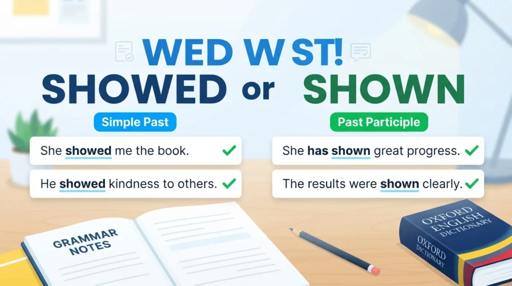 showed or shown