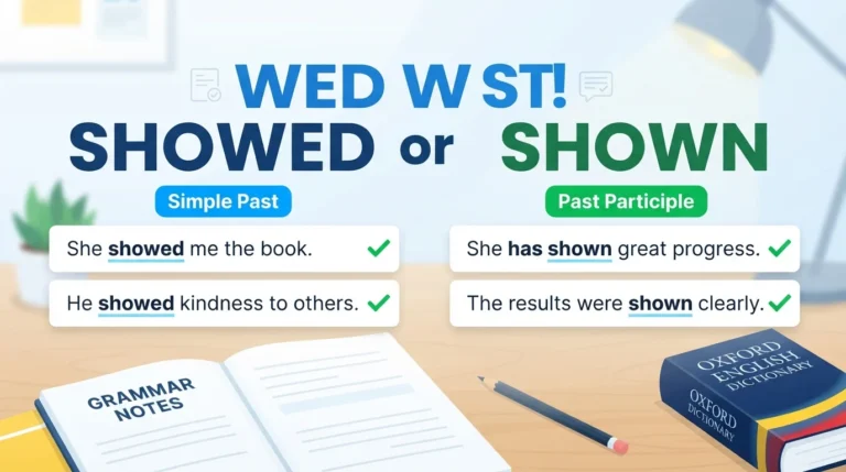 showed or shown