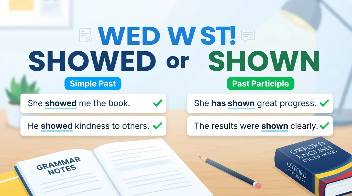 showed or shown