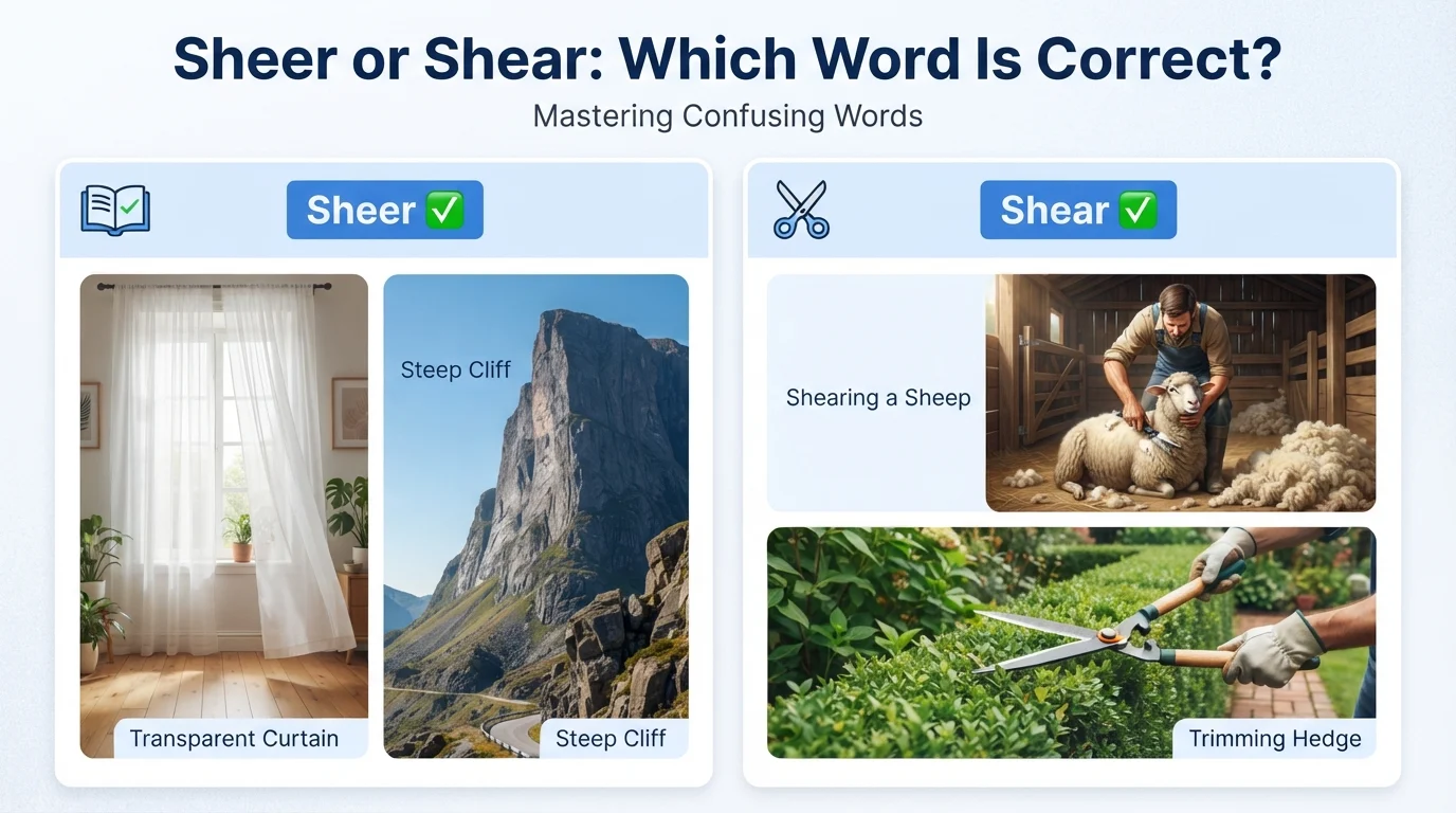 sheer or shear