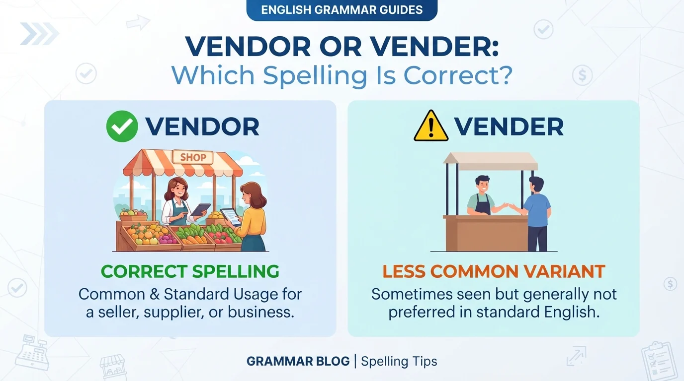 vendor or vender